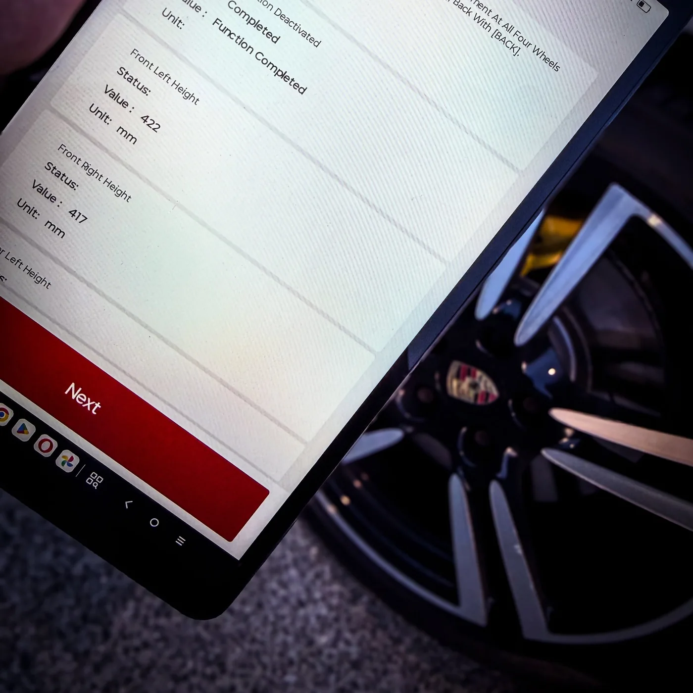 Kódovanie Porsche cez diagnostiku na tablete